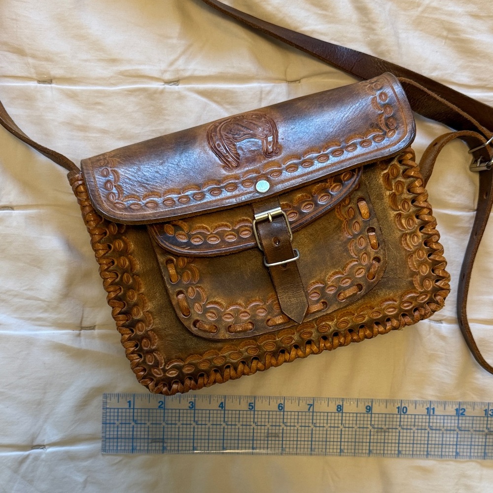 Handcrafted Brown Leather WesternShoulder Bag
